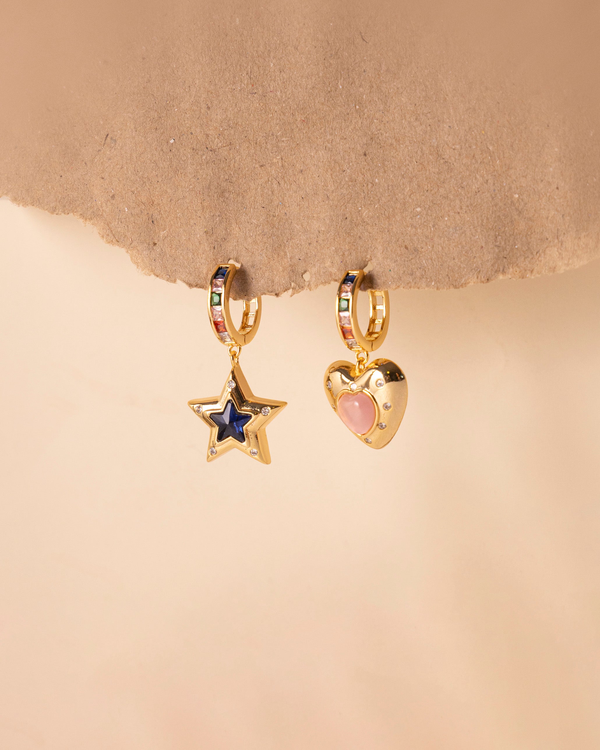 Cosmic Armour Mismatched Hoops