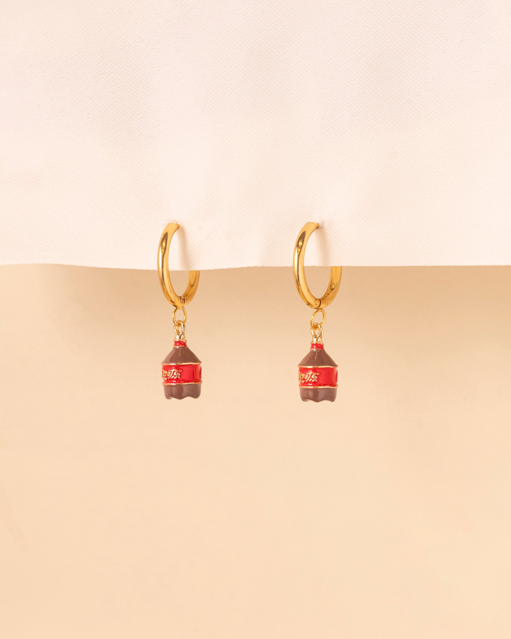 Cola Charm Hoops