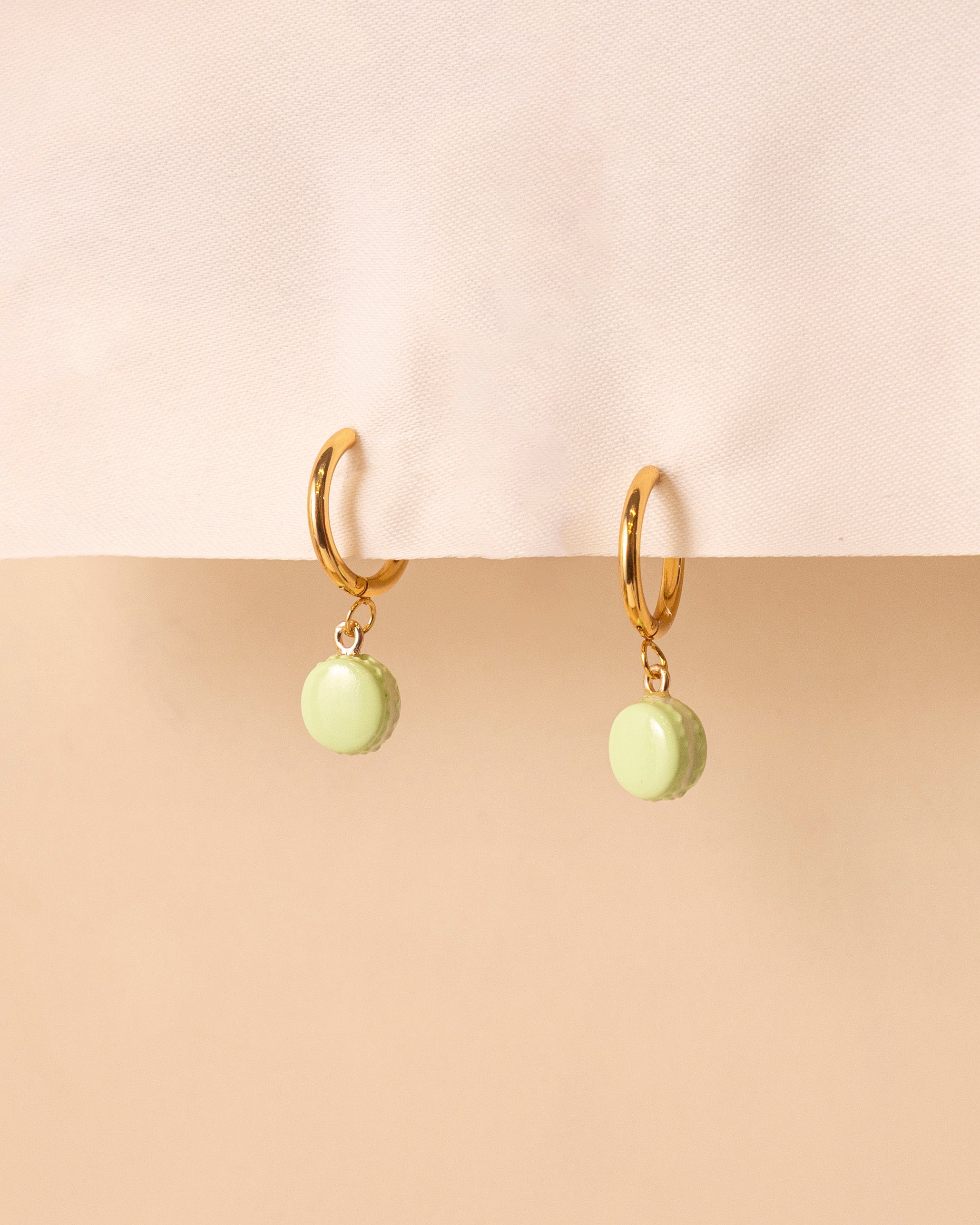 Macaron Charm Hoops