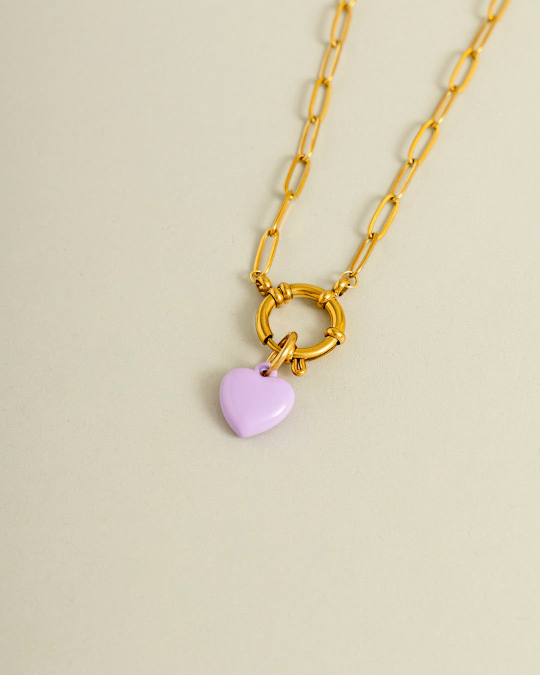 Lilac Heart Charm