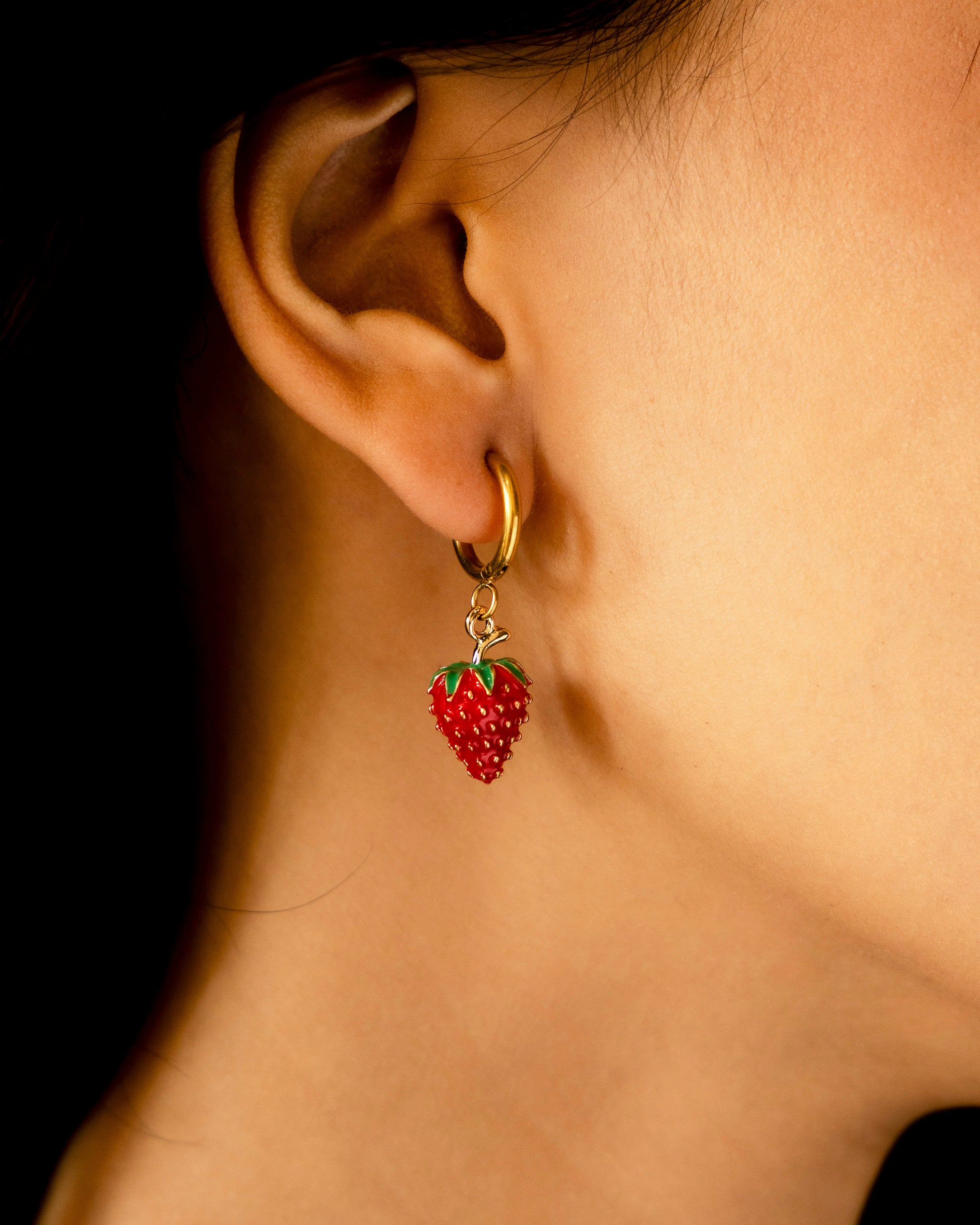 Berry Charm Hoops