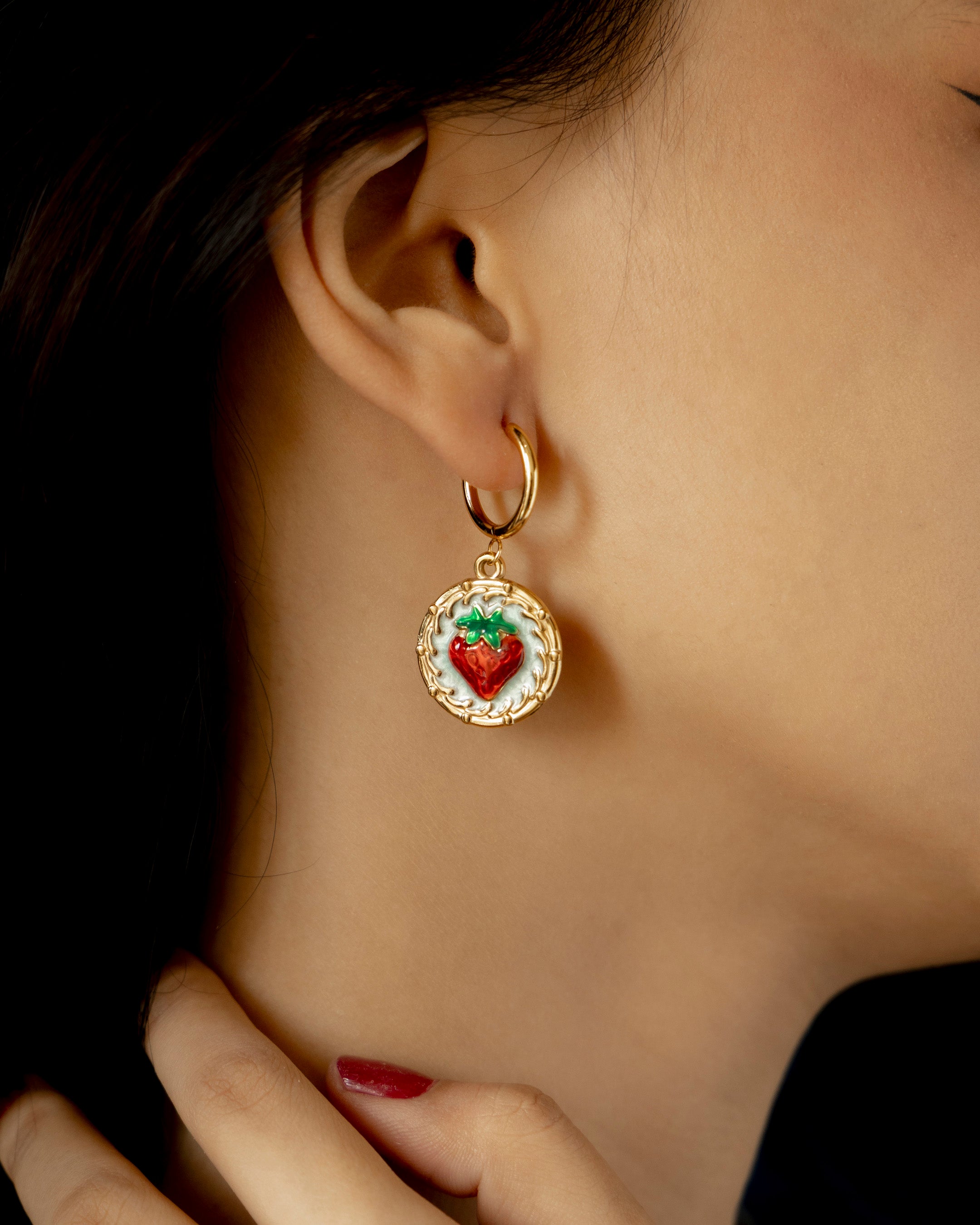 Berry Tart Charm Hoops