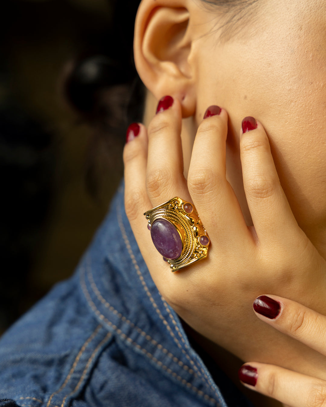 Amethyst Stone Ring