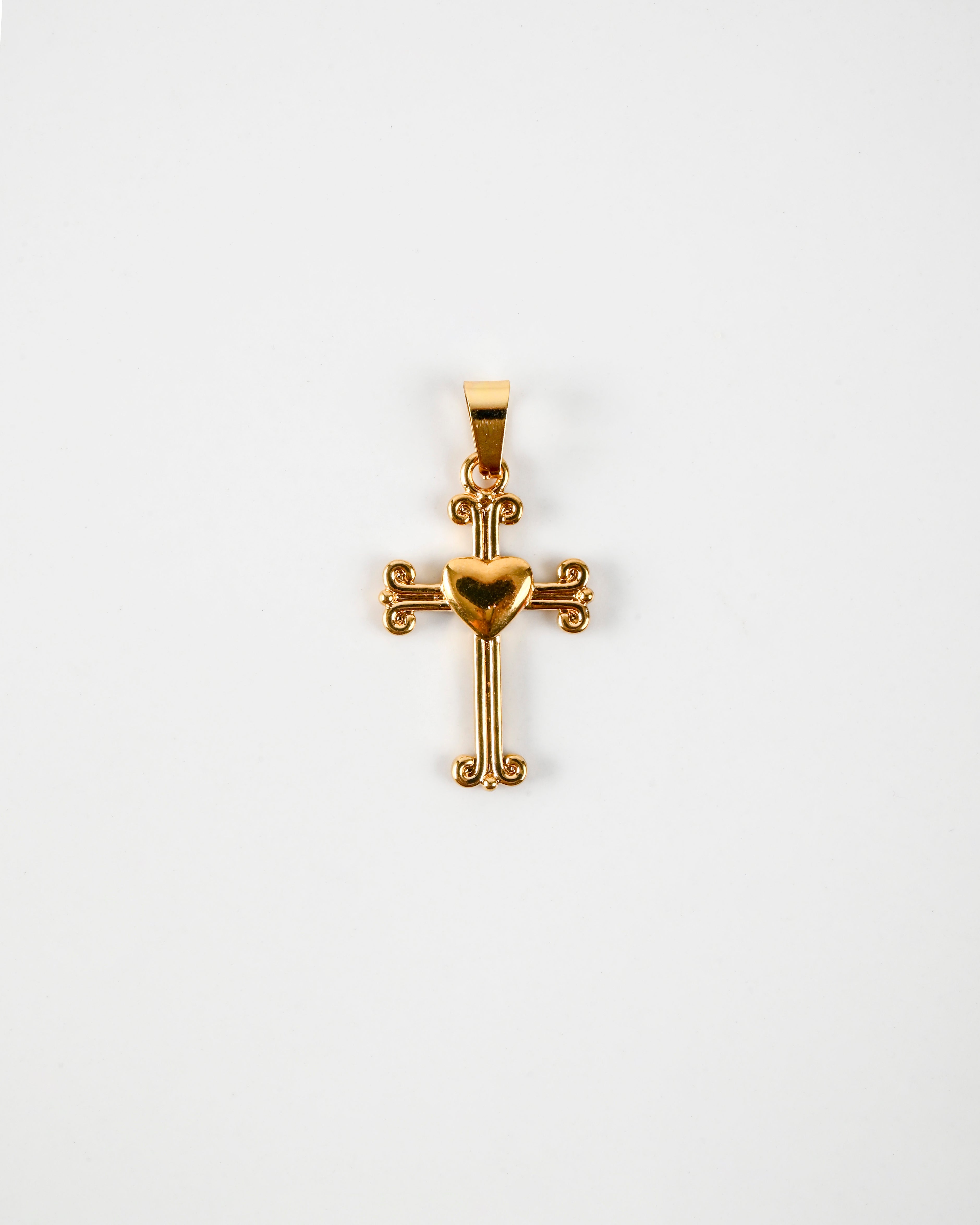 Heartline Cross Charm
