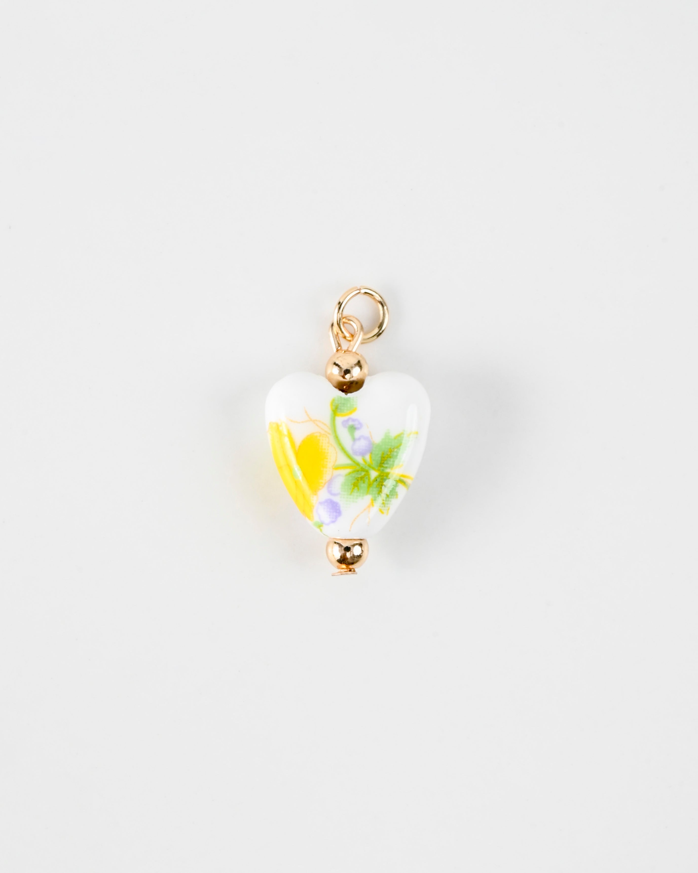 Porcelain Heart Charm