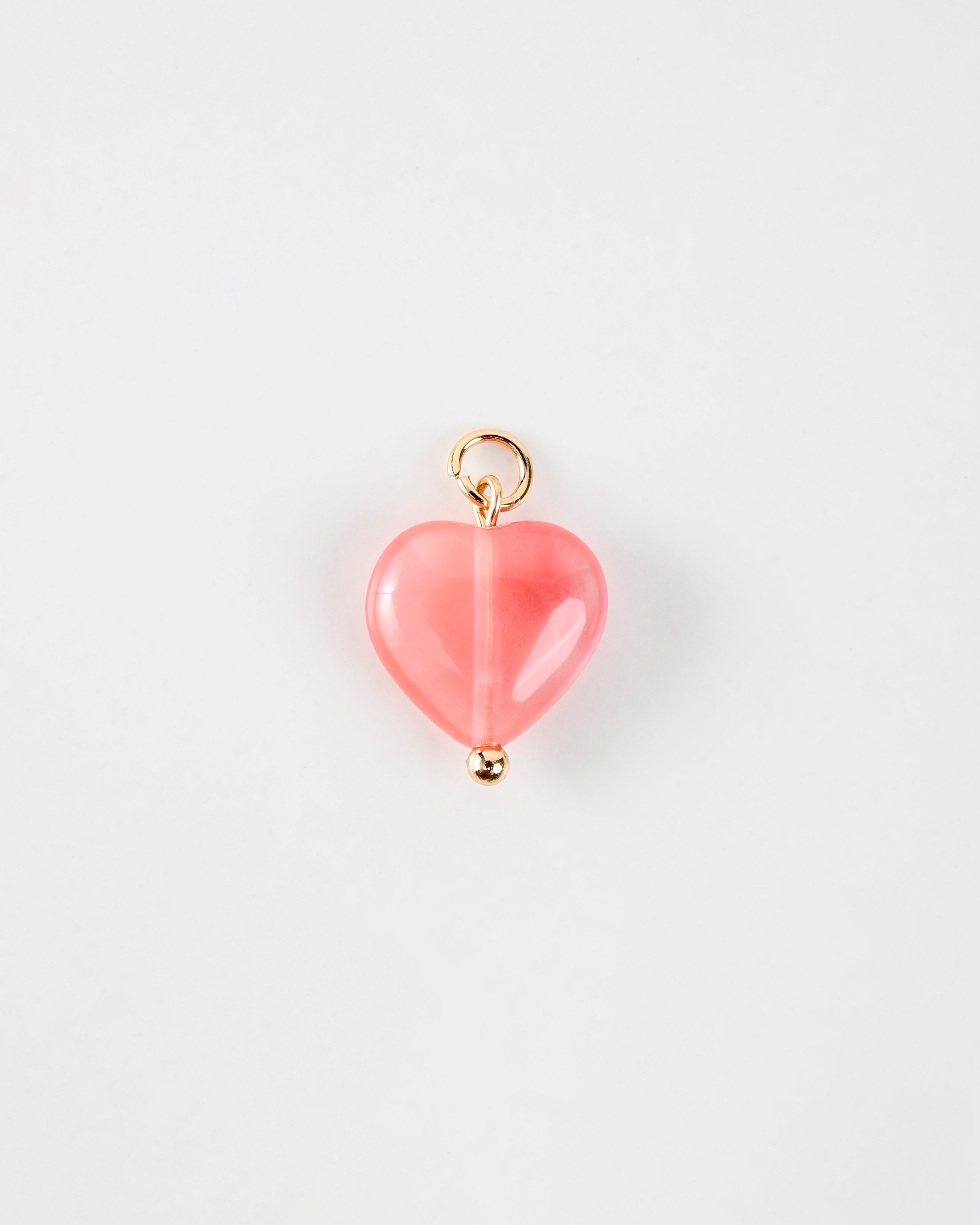 Pink Stone Heart Charm