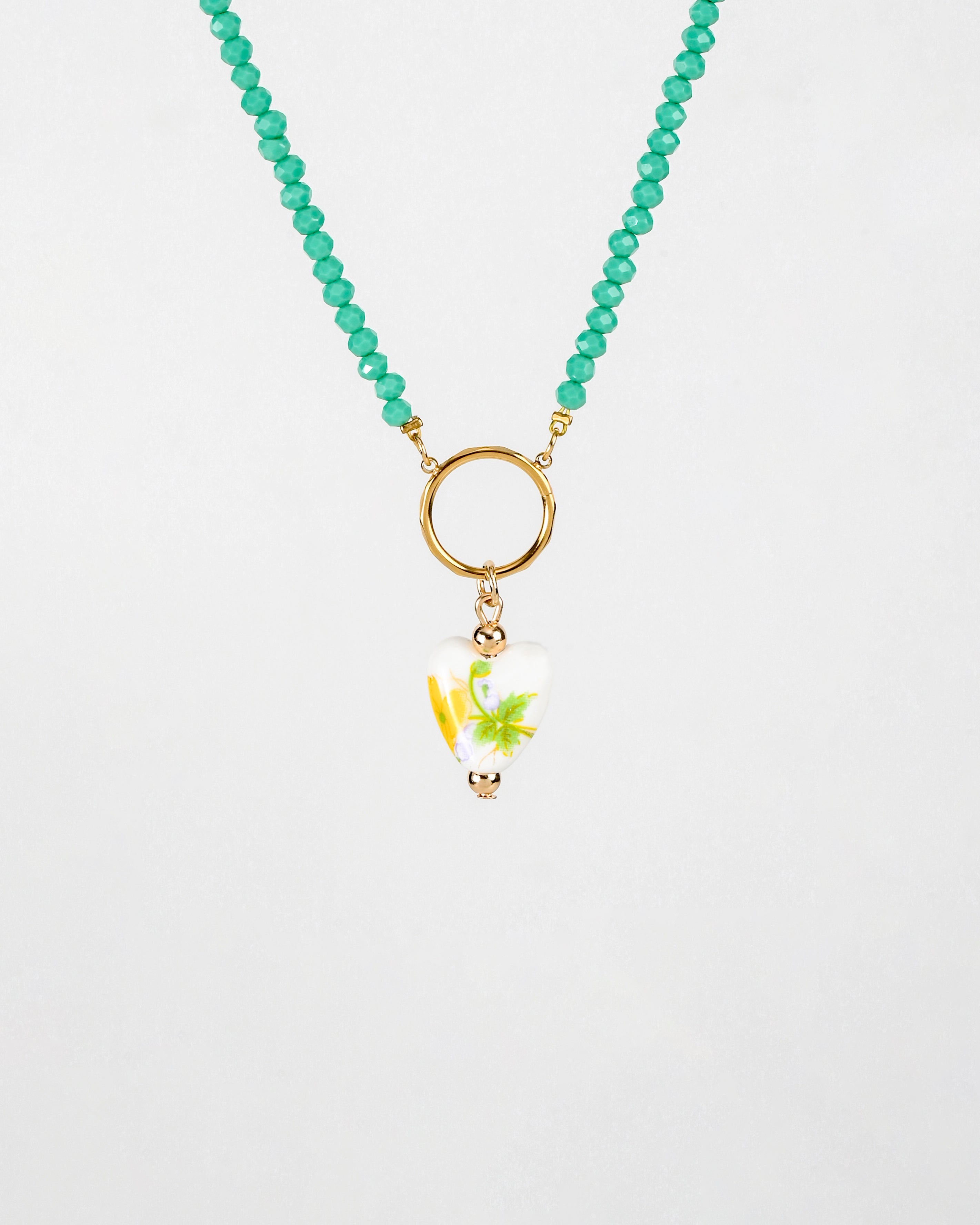 Porcelain Heart Charm