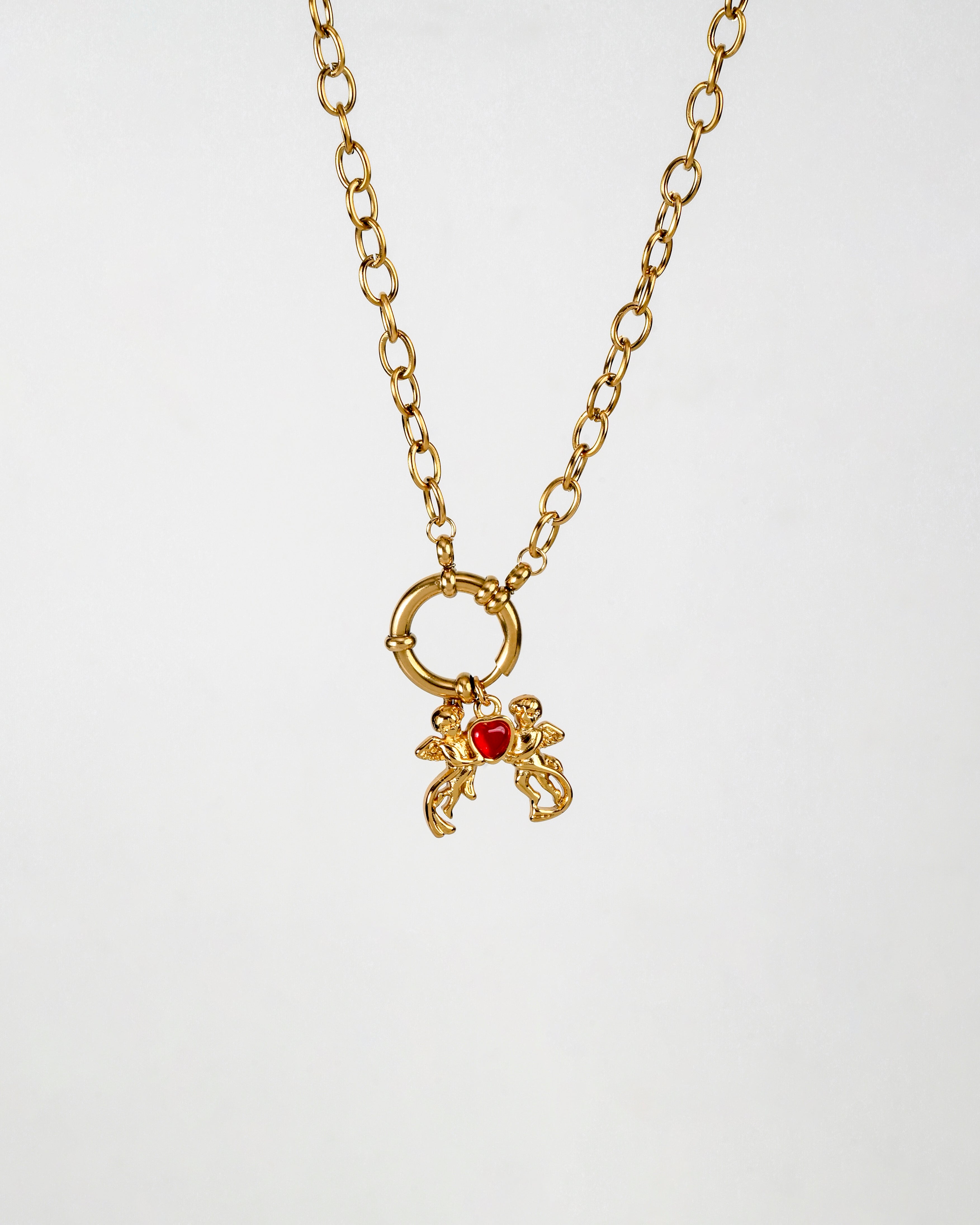Cherub Heart Charm