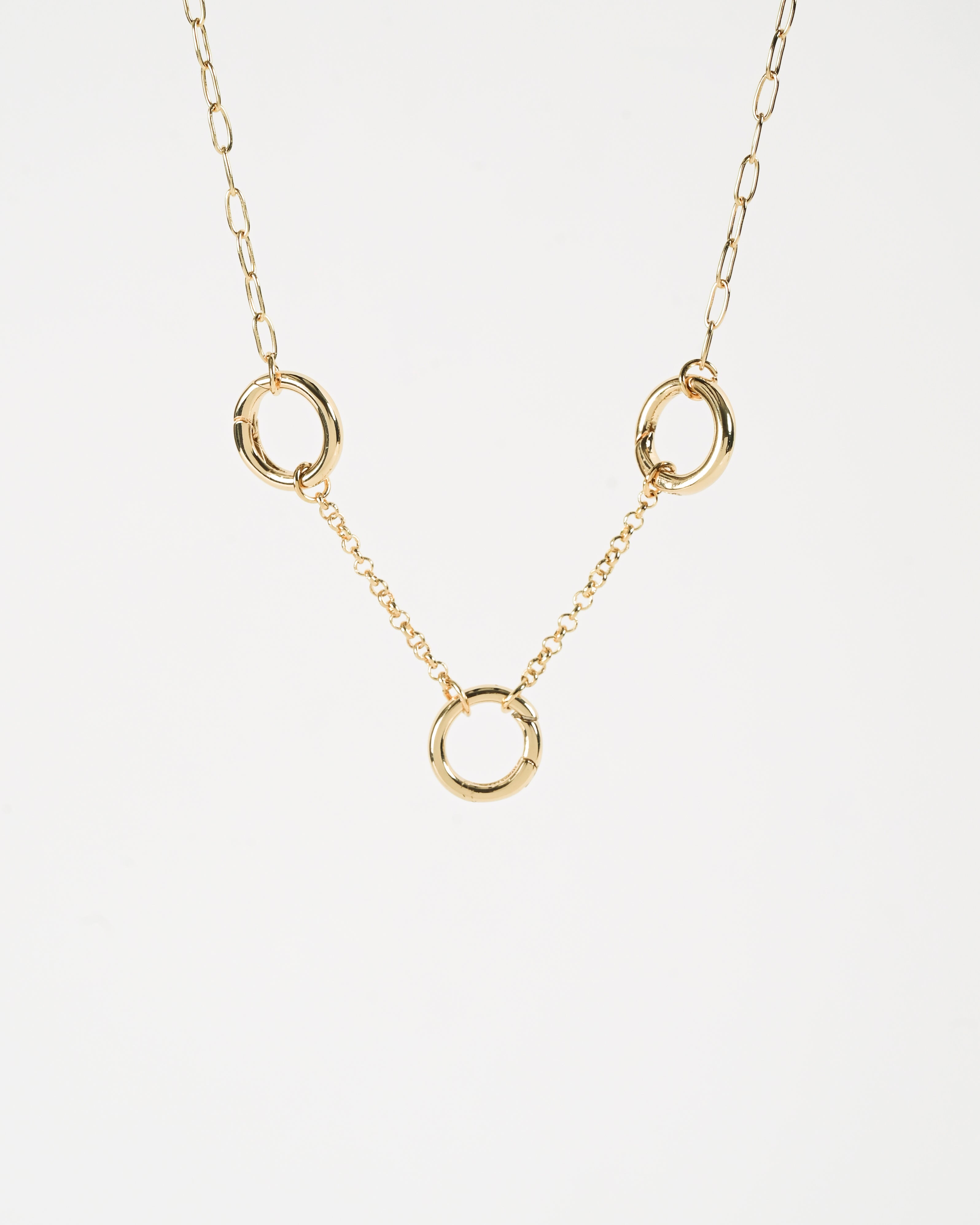 Triple-Link Charm Necklace