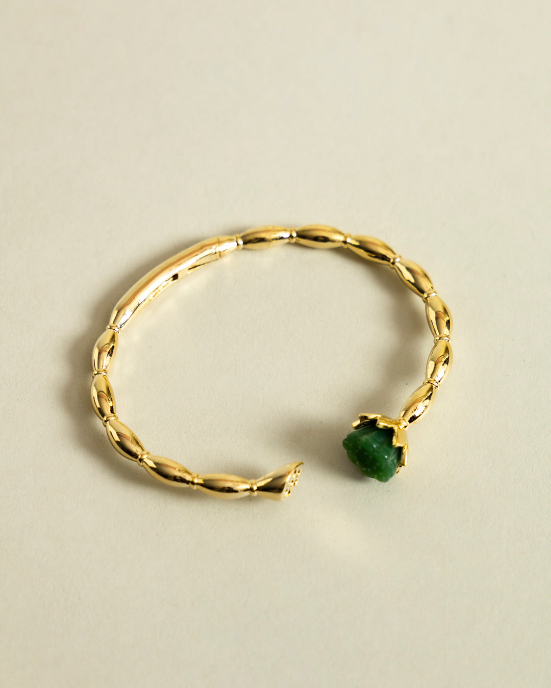 Jade Bloom Bangle Cuff