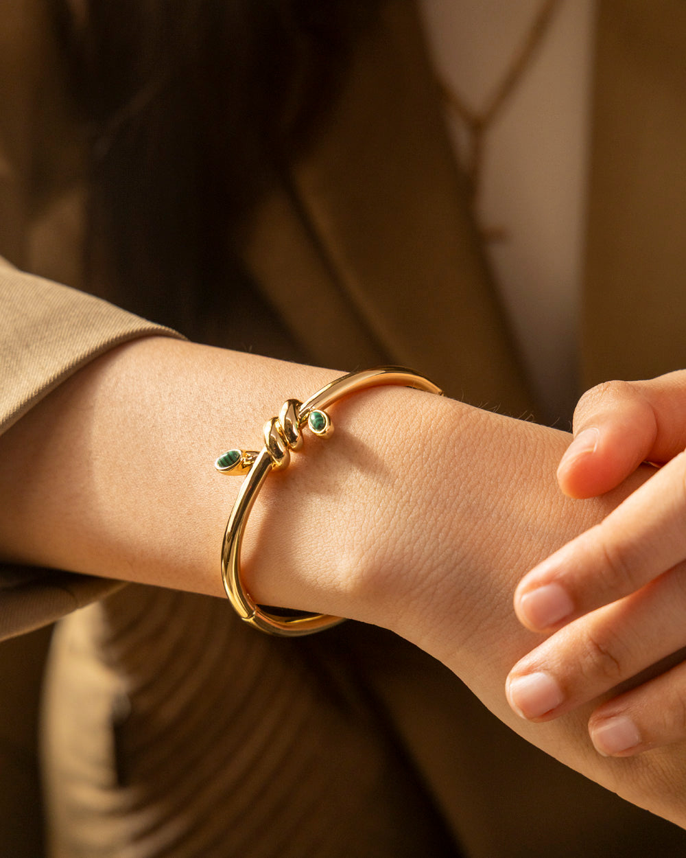 Serpent Knot Bangle Cuff