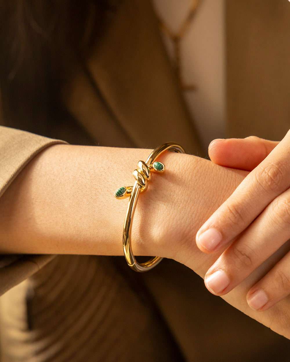 Serpent Knot Bangle Cuff